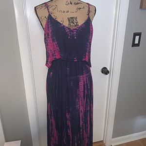 Tie dye maxi dress